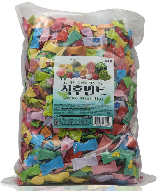 식후민트 무설탕 캔디 대용량 1kg 업소용, 1개