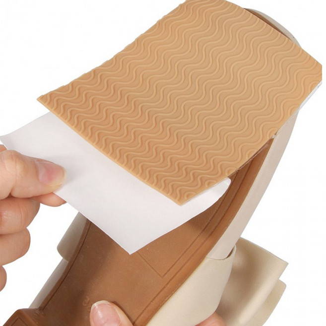 구두 밑창 미끄럼방지 보강 패드 쿠션 신발 운동화 바닥 보수 수선 셀프 뒷꿈치 뒤꿈치 교체 고무 스티커, 1개, 진베이지