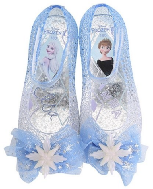 슈펜키즈 여아용 겨울왕국 눈꽃엘사 젤리슈즈 라이팅