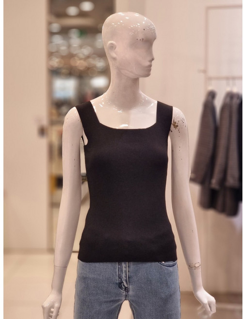 크로커다일레이디 스퀘어넥 슬림핏 이너 민소매 니트 티셔츠 CLDMSW101