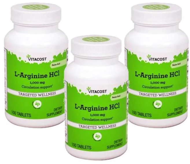 비타코스트 L-아르기닌 HCl 1000mg 100정, 3개 - 쿠팡