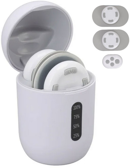 [당일발송]캡슐 저주파 마사지기 목/어깨/허리/팔/다리 마사지 근육 풀어줌 통증 관리 휴대용 전신 마사지기, 흰색