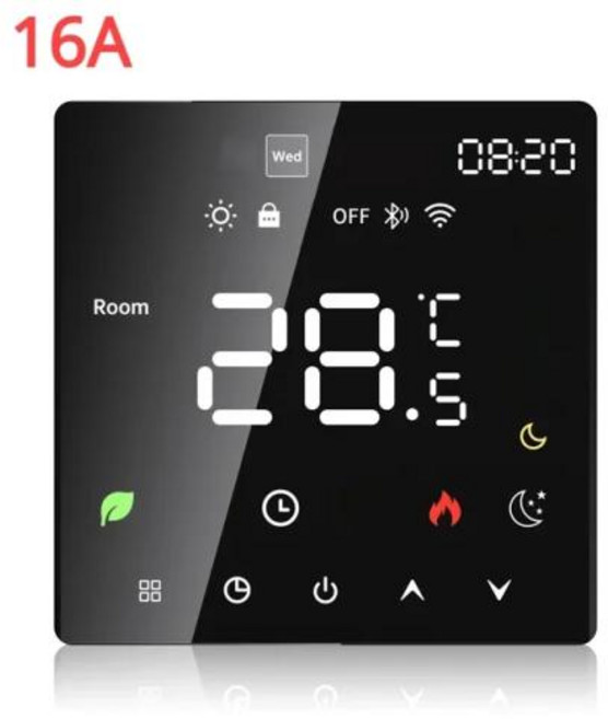 와이파이 온도 조절기 투야 스마트 온도 컨트롤러 물 전기 바닥 난방 가스 보일러 앱 알렉사 구글 홈 음성 제어, 2) H16AWIFI