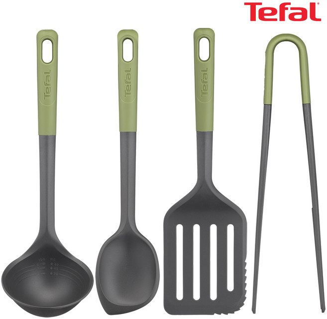 테팔 에센셜 조리도구 4종(국자+뒤집개+볶음스푼+집게), 1세트