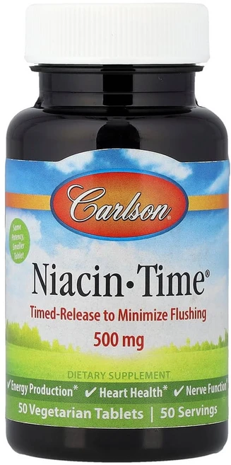 칼슨 니아신 타임 500mg 50 베지정, 1개, 50정 - 쿠팡