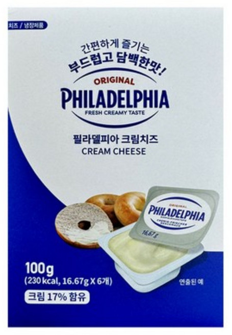 서울우유 필라델피아 포션 치즈, 100g, 2개