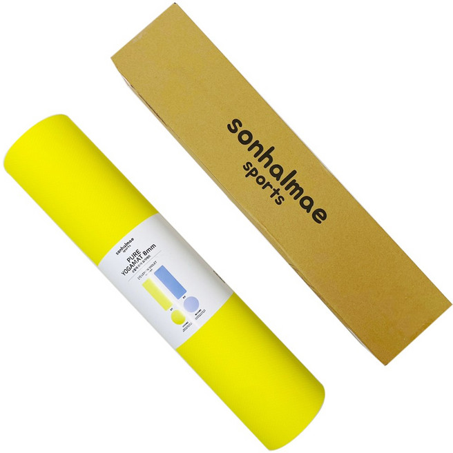 손할매 몸애끌림 TPE 프리미엄 요가매트, [1]레몬바이올렛, 8mm, 1개