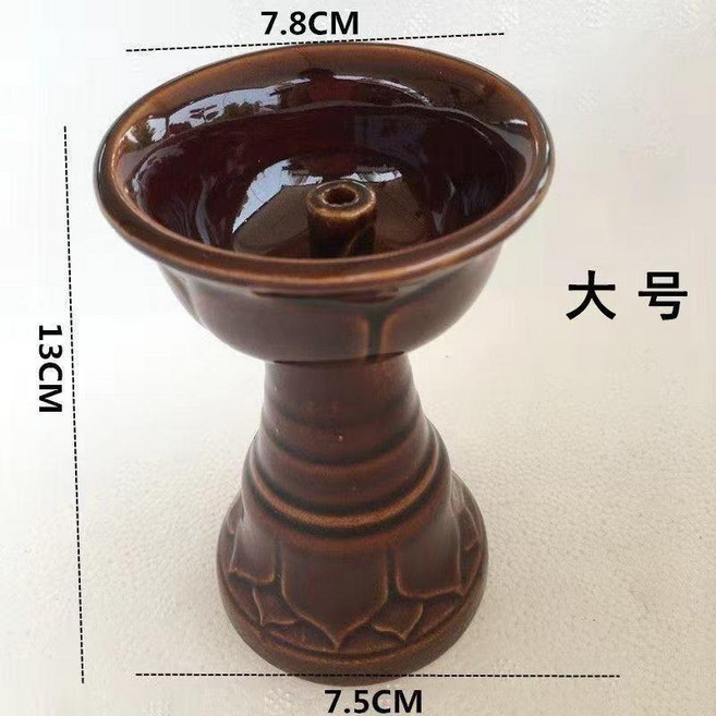 good 老式油燈佛燈神燈供佛寺廟五供復古酥油燈長明燈家用應急照明, 大號油燈送1米燈芯