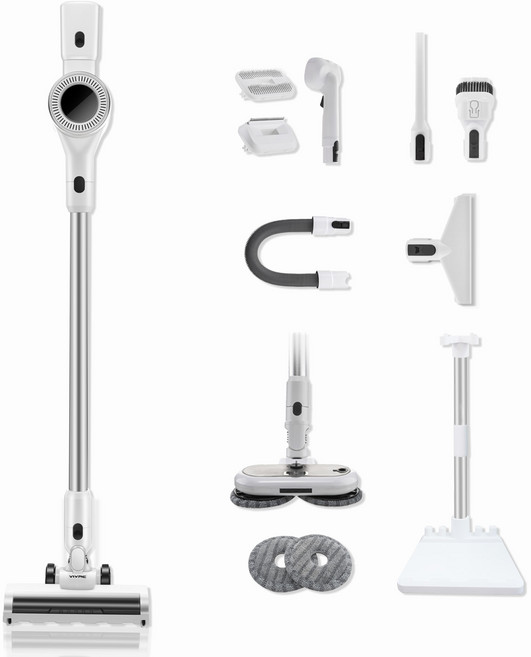 비브르 V25000 펫케어 2way 무선 청소기 가정용+반려동물 펫브러쉬 세트, 청소기본품+거치대+4종브러쉬+올인원펫키트