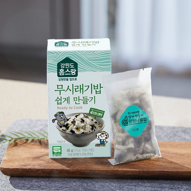 토종원 무시래기밥 쉽게 만들기 2인분x3개 유기농 밀키트 비건식단, 45g, 3개