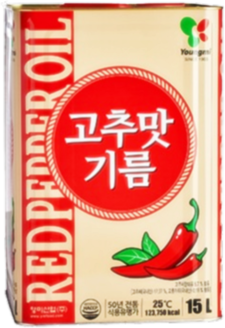 고추맛기름(영미 15L)/업소용, 18개, 15L