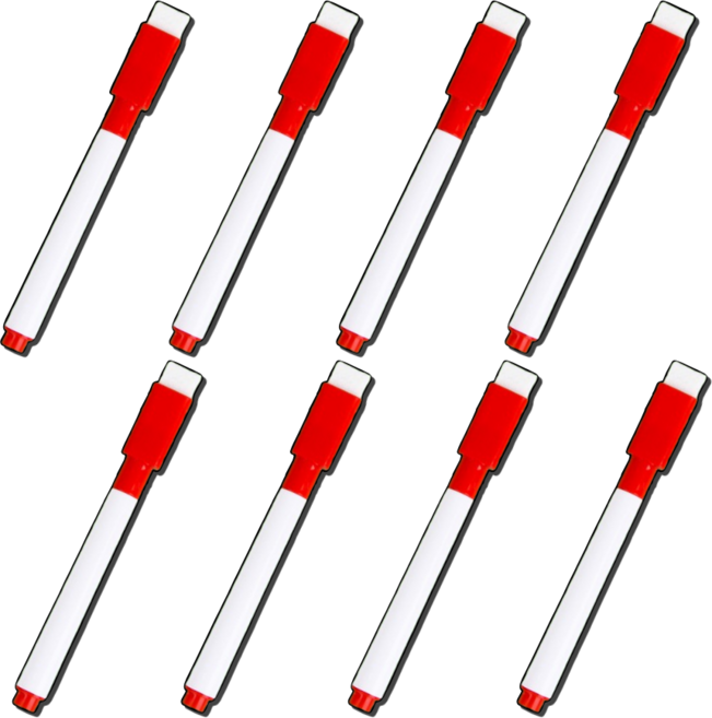 이음모음 자석 보드마카 얇은펜, 빨강 8개, 프리미엄 세트