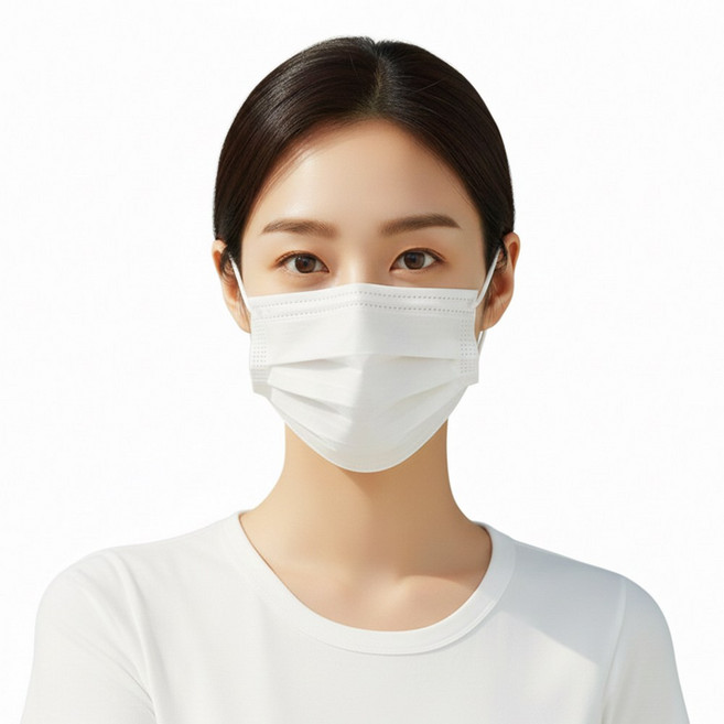 클린손케어 국산 KFAD 비말차단 덴탈마스크 대형 100매, 화이트, 2박스, 50개입