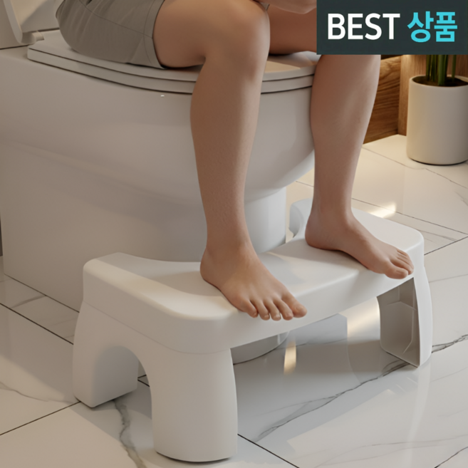 제네시픽 변기발받침대 화장실 쾌변 디딤대, 화이트, 1개