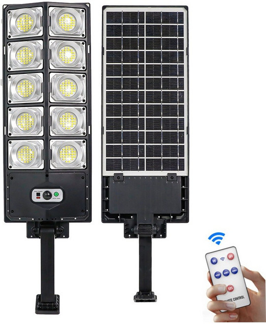 太陽能路燈 帶遙控戶外燈 自動感應照明 三擋模式, W789-10透鏡款,太陽能路燈