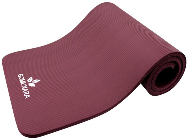 고무나라 와이드 NBR요가매트 20MM 두꺼운 운동 필라테스 홈트 두꺼운 빅사이즈매트 홈트레이닝, 브라운버건디