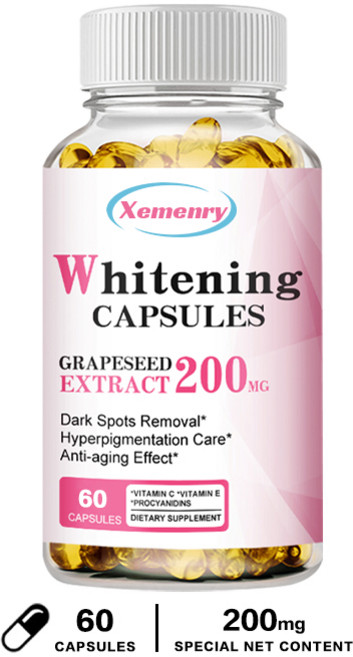 Xemenry 煥白膠囊 葡萄籽萃取 200mg 改善暗沉 抗老化, 60組