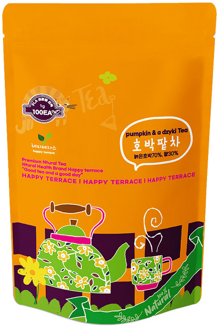 국산 늙은 호박팥차 1g 삼각티백, 1개, 100개입