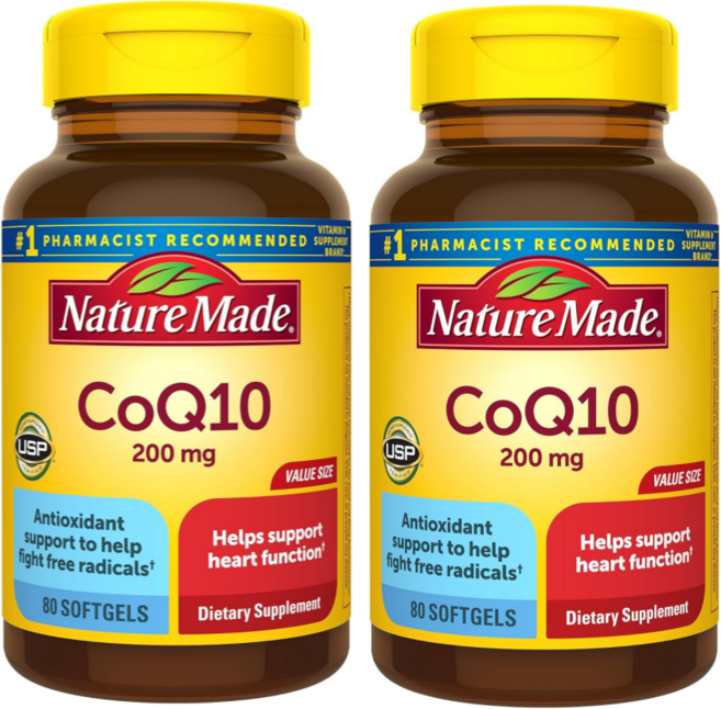 네이처메이드 CoQ10 200mg 스타틴 유저 소프트젤, 80정, 2개