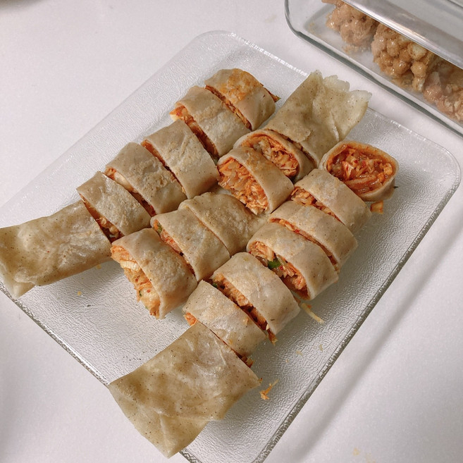 영월 수제 김치 메밀전병 10개1팩 (기본색), 1박스