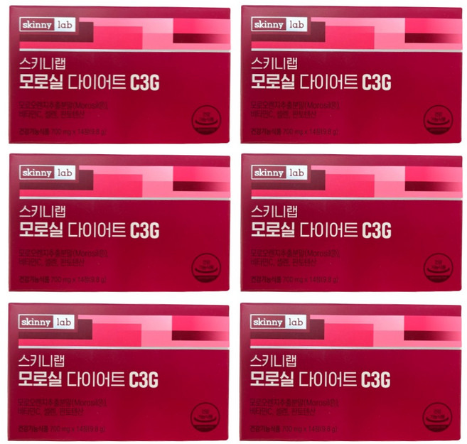 식약처 식약청 인증 모로실 모르실 모노실 모로오렌지 추출물 분말 정 c3g 다이어트 체지방 감소 보조제, 14회분, 6박스