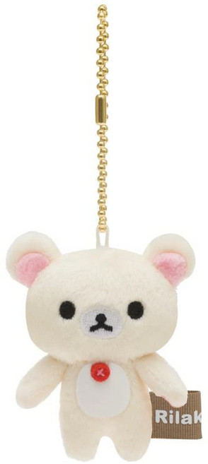 산리오 코리락쿠마 인형 키링 키홀더 파우치 가방 고리, 1개, 크림