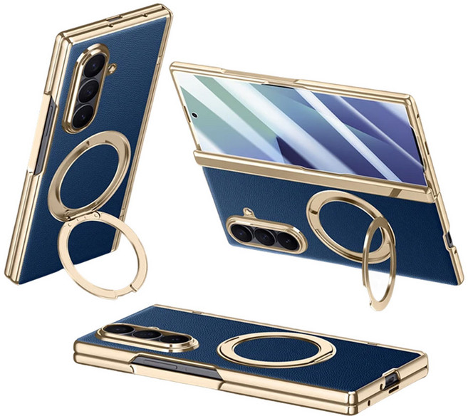 ELVO 갤럭시 폴드7 힌지보호 거치대 프라이버시 강화유리필름 맥세이프 거치대 케이스