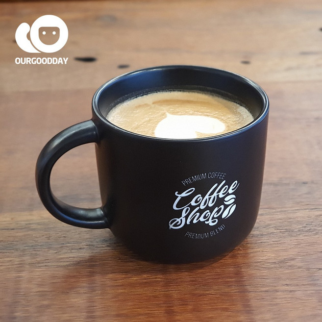 카페머그/무광올블랙16온스 대용량머그컵/레이저각인/10개부터주문가능, 1개