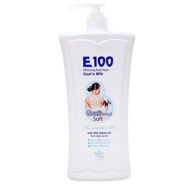 E.100 沐浴乳 玫瑰香/牛奶香, 1個, 牛奶香 800ML