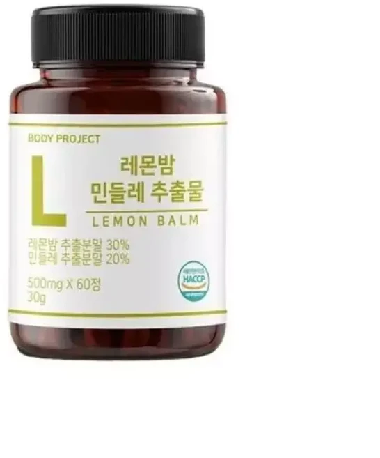 바디프로젝트 레몬밤민들레 추출물 60정 x 1병 (2개월분), 1개