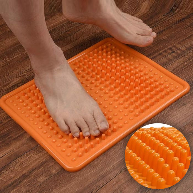 MSMULTIVERSE 발 지압 매트 지압판 일상생활 운동 피로 해소, 발렌시아 오렌지, 1개