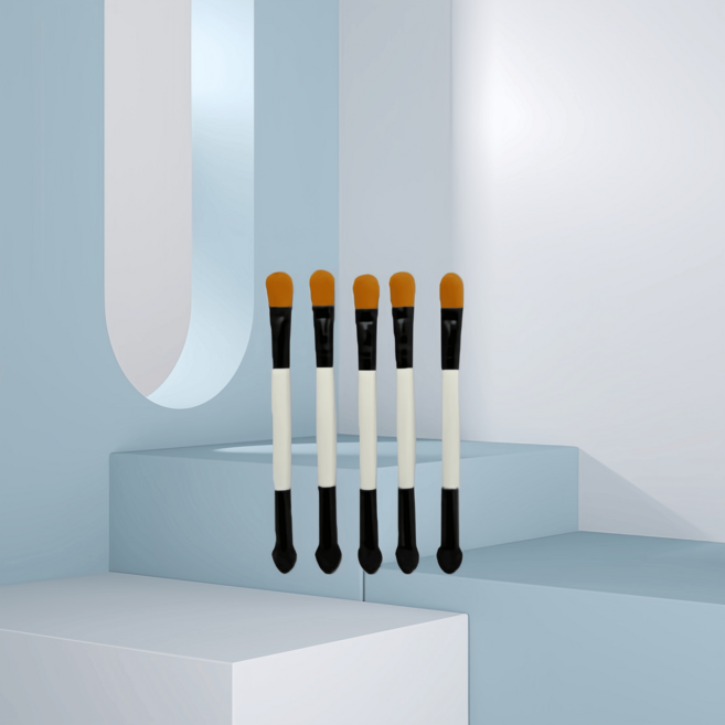 Pinno 양쪽 끝 아이섀도우 브러시 4-5개 팩, 1개, 하얀