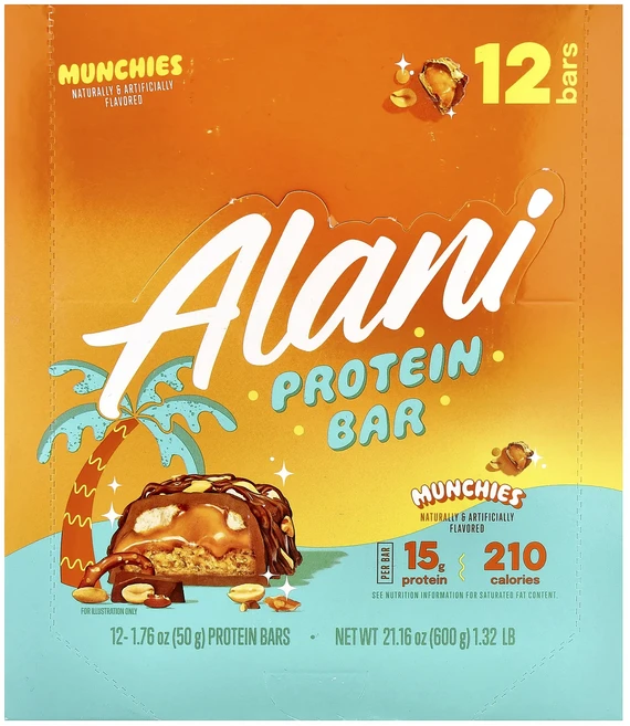매우편하고 Alani Nu 프로틴바 먼치 바 12개 각 50g(1.76oz) 끝내주게잘나가는상품, AlaniNu프로틴바먼치바12개각50g176oz, 50g - 쿠팡