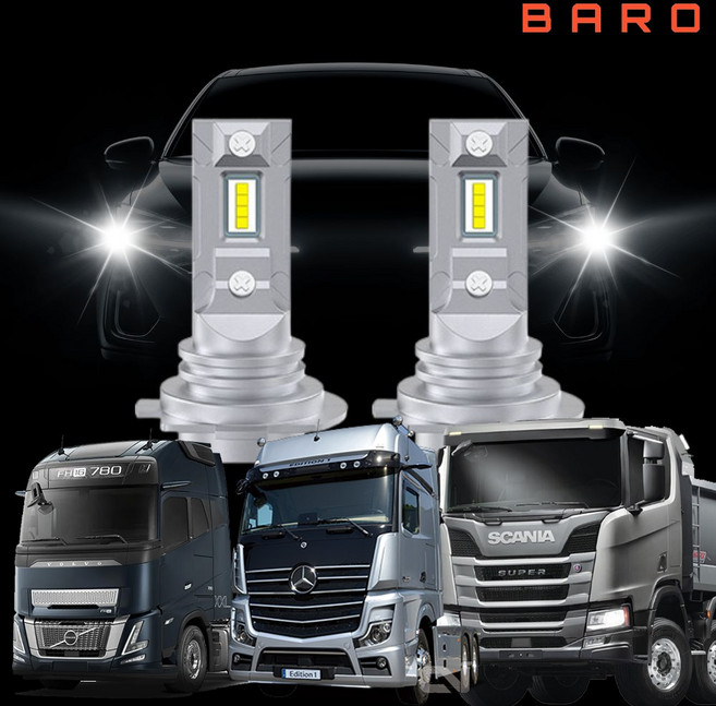 24V 화물차 LED 전조등 볼보 만트럭 벤츠 스카니아 엑시언트, 1세트
