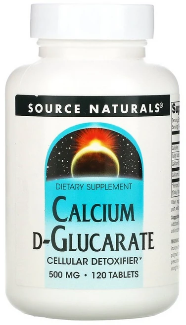 소스내츄럴스 칼슘 D-글루카레이트 500mg 타블렛, 1개, 120정 - 쿠팡