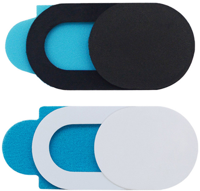 사생활보호 보안 웹캠 커버 노트북 pc 카메라 렌즈 가리개, 블랙, 3p, 1세트