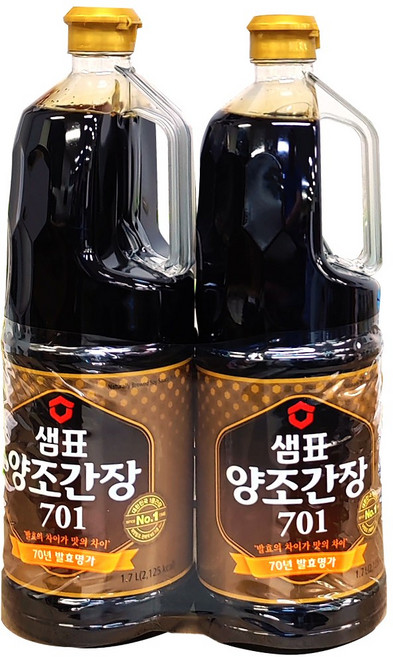 샘표 양조간장 701, 1.7L, 4개