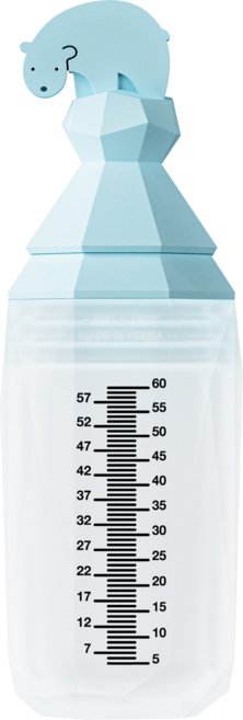 이크 실리콘 투약병 검정눈금, 1개, 60cc 검정눈금1개