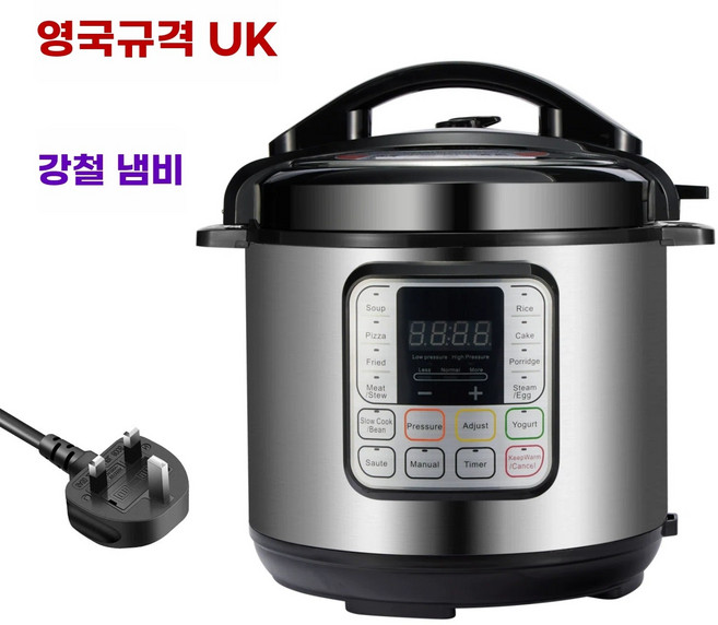 인스턴트팟 듀오 멀티쿠커 인스턴트팟 압력솥 압력밥솥 6L, 1, O. 스틸 라이너영국 표준 220V