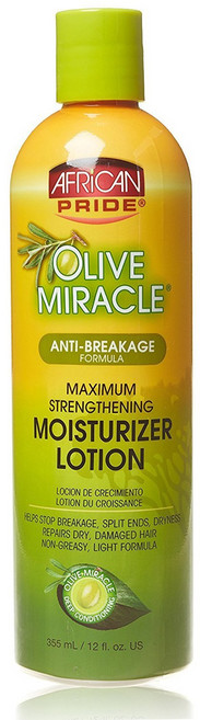 African Pride 올리브 미라클 맥시멈 스트렝스 모이스처라이저 로션, 355ml, 1개