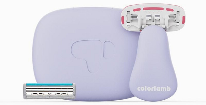 휴대용면도기 휴대용 면도기 제모기 수동 겨드랑이 전용 부품 다리 털, 퍼플