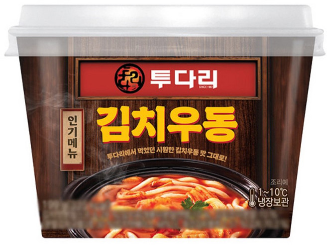 투다리 김치우동, 3개, 199g