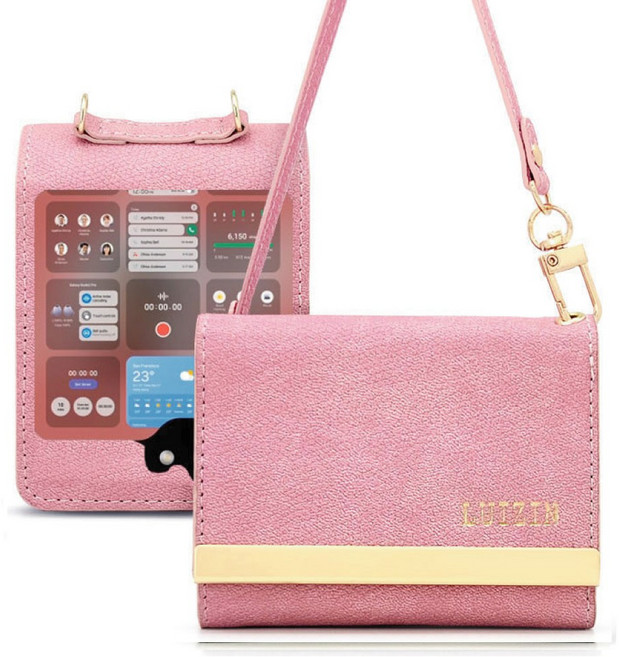 갤럭시 Z플립5 - 루이진 심플백 지폐+카드 케이스 + 손목스트랩