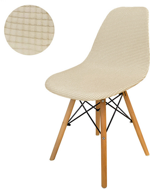 조이누리 스판 고탄력 의자커버 2p 4p, 2개, 베이지