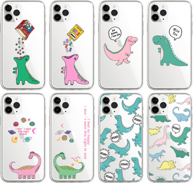 갤럭시버디3 버디2 공룡 캐릭터 투명 젤리 케이스