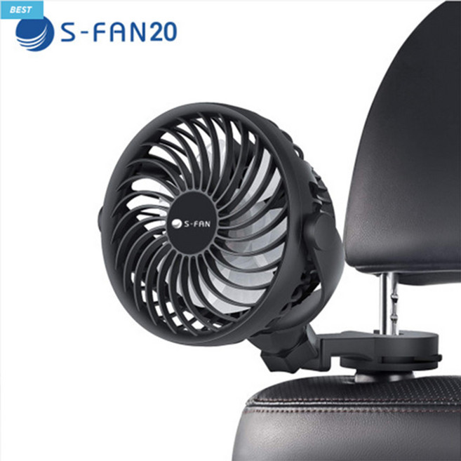 차량용 캠핑용 선풍기 차량 써큘레이터 무선 헤드레스트 송풍구 거치대 S-FAN20, 흡착형+고리거치대