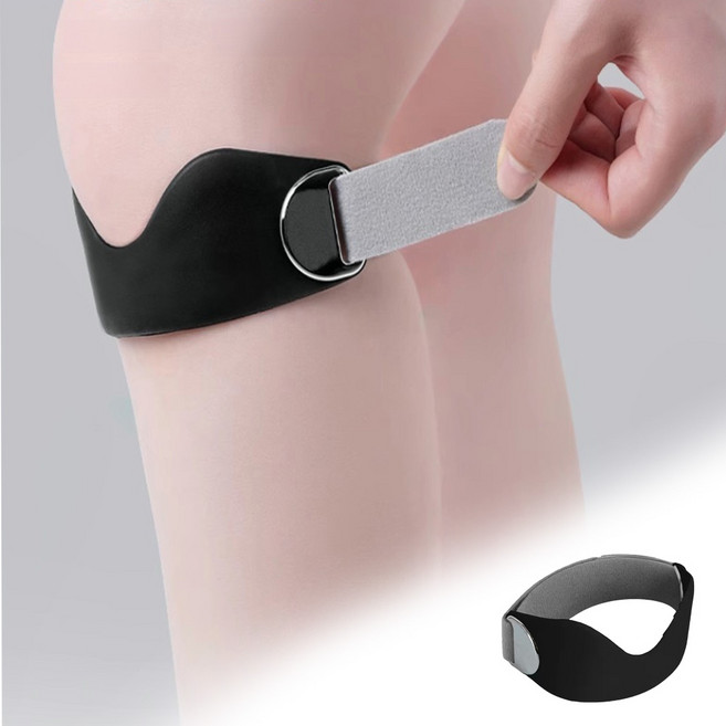 무릎통증방지 EVA패드 슬개골보호대 런닝 등산용, 검정색, 2개