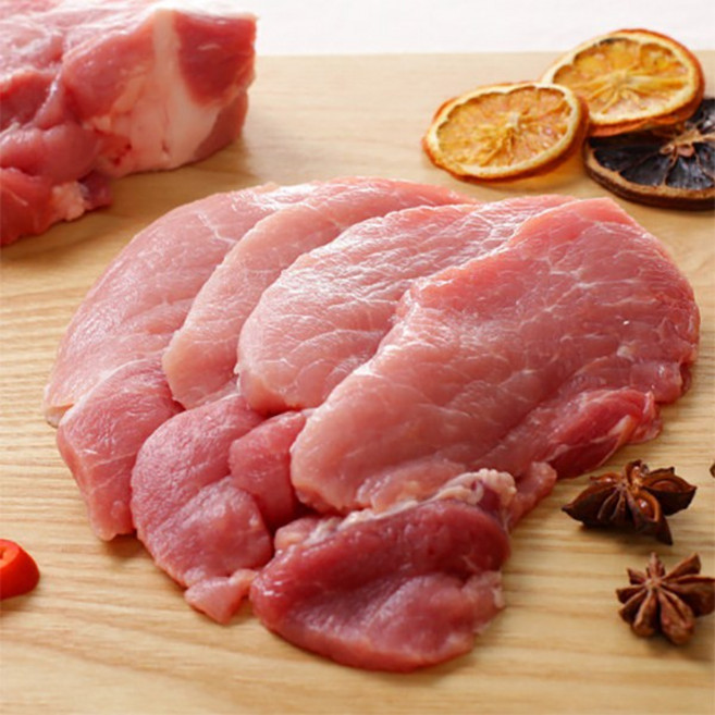 가야촌 한돈 뒷다리살 지방없음 개당중량 - 500g, 10개, 구이용