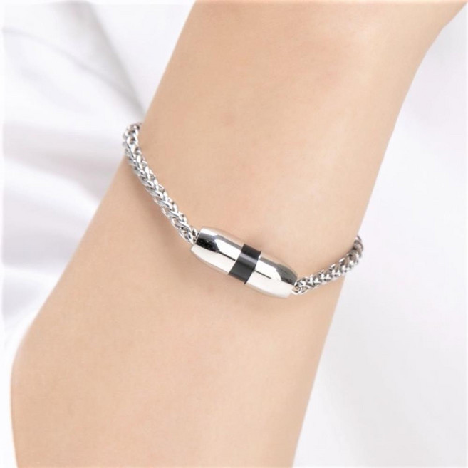 아나파 미세전류 실버 체인 건강팔찌