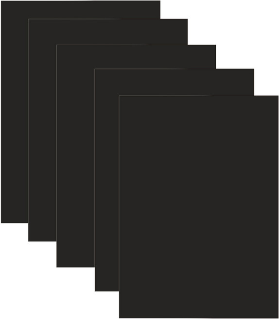 다한진 컬러 포맥스판 A3(297mm420mm*3T) 두께3mm 교재용 미술용 DIY용, 5개, 흑색